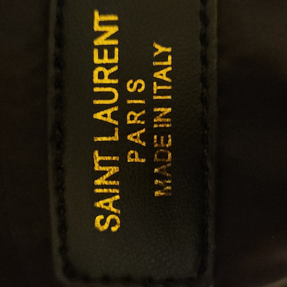 Yves Saint Laurent Black Quilted Tote with Gold Logo - Picture 5 of 6